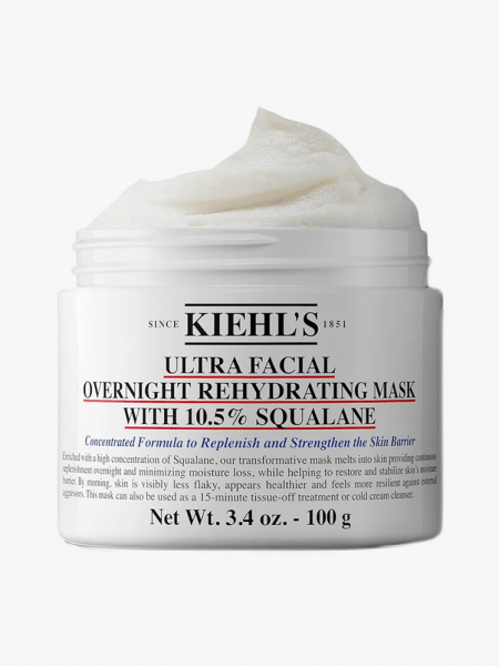Kiehl's Since 1851 Ultra Facial Overnight Hydrating Face Mask in branded component on a light gray background